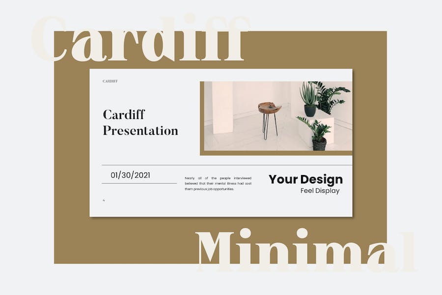 极简风格加的夫旅游景点介绍Keynote模板 - PPT派