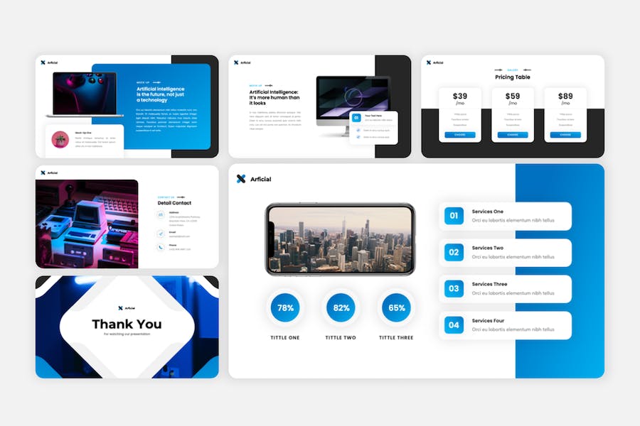 艺术人工智能创意应用展示设计方案PPT模板 - PPT派