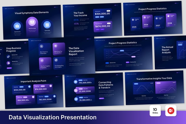 数据可视化分析大数据展示PPT模板 - PPT派