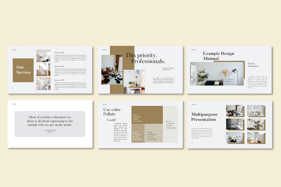 极简风格加的夫旅游景点介绍Keynote模板 - PPT派