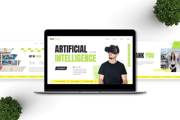 人工智能技术科技教育培训应用PPT模板 - PPT派