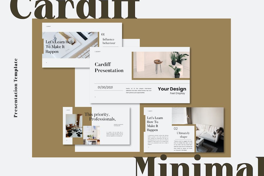 极简风格加的夫旅游景点介绍Keynote模板 - PPT派