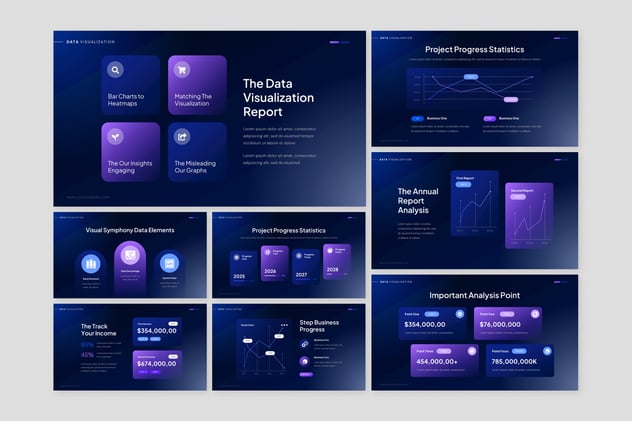 数据可视化分析大数据展示PPT模板 - PPT派