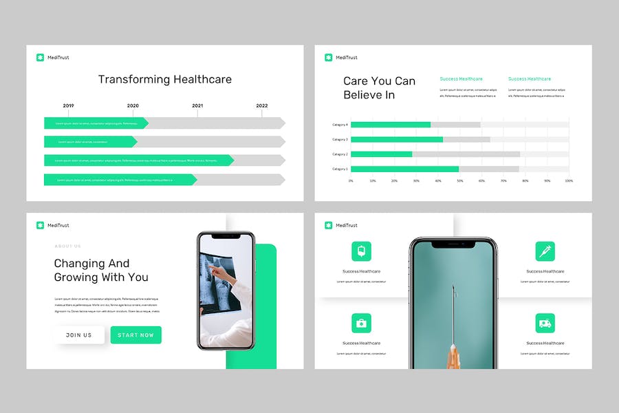 医疗信托健康管理咨询服务PPT模板 - PPT派