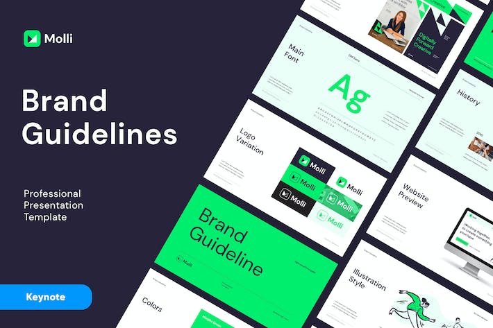 品牌指南规范设计展示Keynote模板 - PPT派