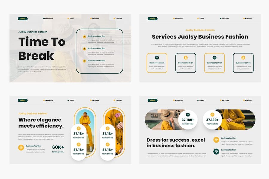 商务时尚品牌推介讲述Keynote模板 - PPT派