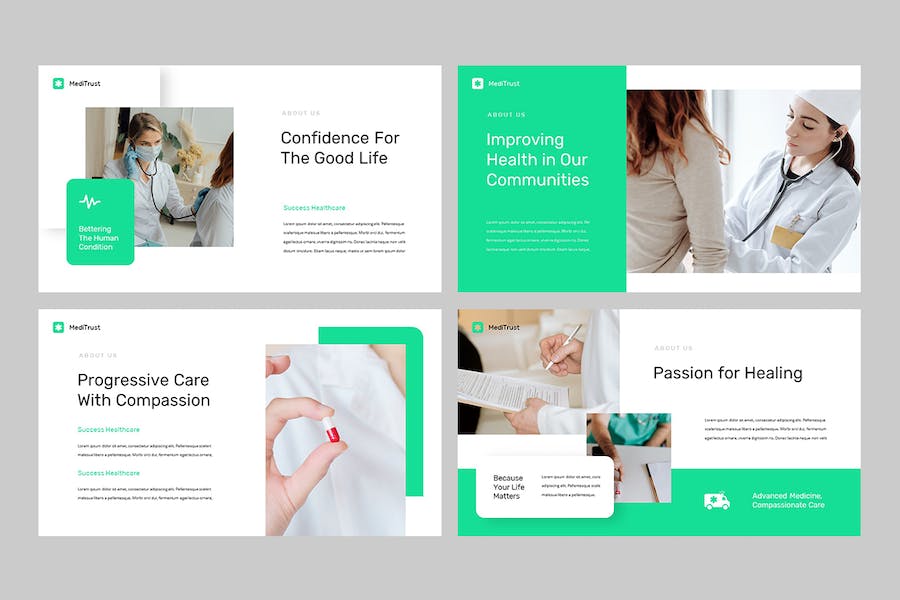 医疗信托健康管理咨询服务PPT模板 - PPT派