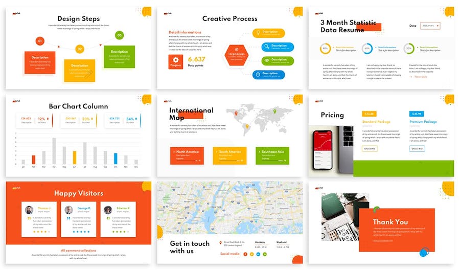 几何图形创意设计方案Keynote模板 - PPT派