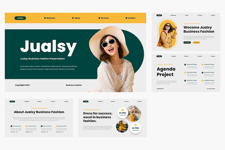 商务时尚品牌推介讲述Keynote模板 - PPT派