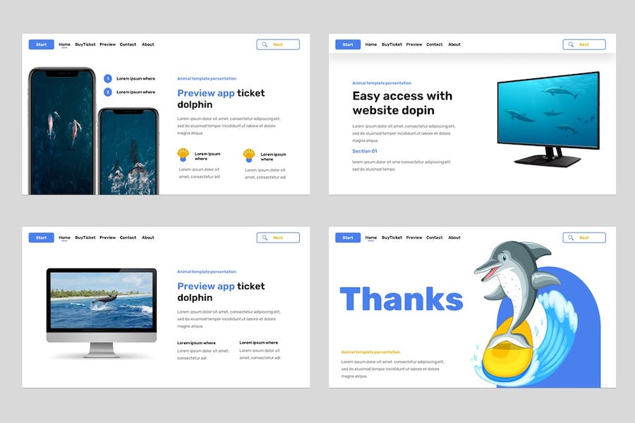 海洋动物科普知识讲述展示教育宣传Keynote模板 - PPT派