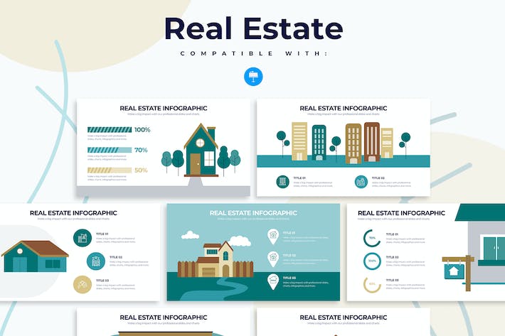房地产商业项目信息图形展示Keynote模板 - PPT派
