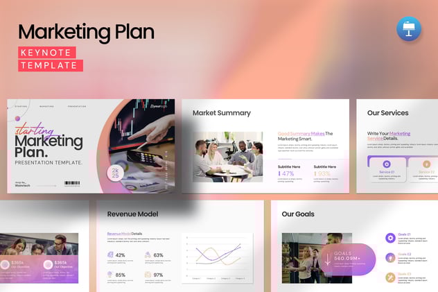 营销策划方案主题演讲Keynote模板 - PPT派