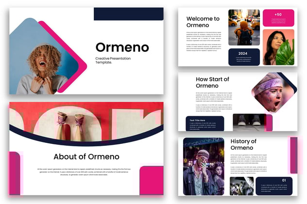 创意设计作品集展示PPT模板 - PPT派