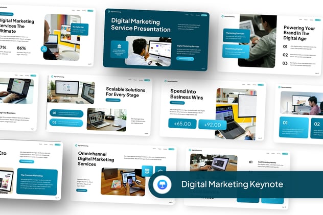 数字营销推广服务方案Keynote模板 - PPT派