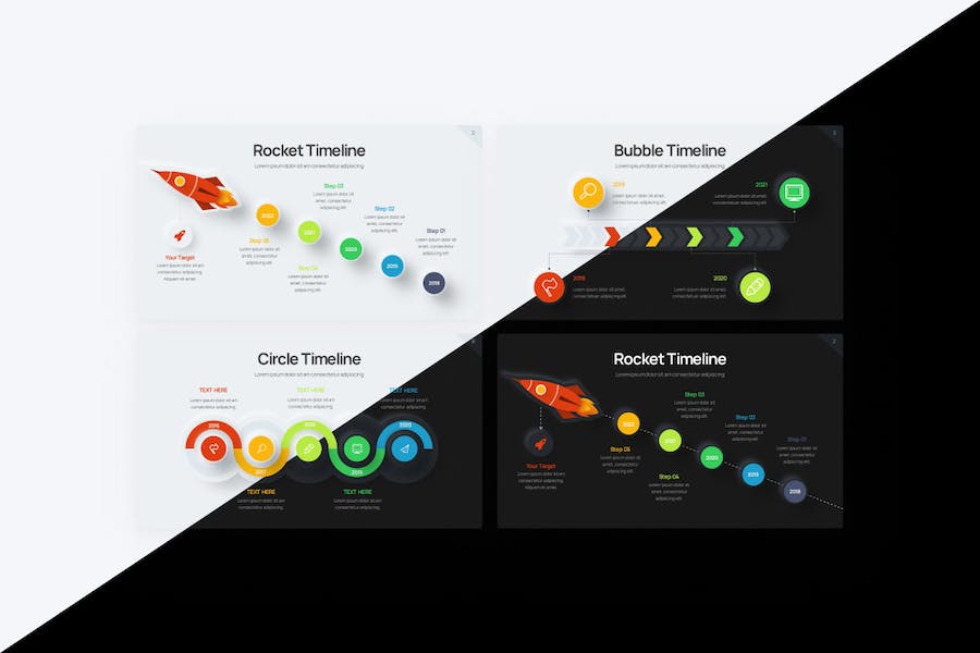 Project-timeline-neumorph-2-powerpoint-template - PPT派