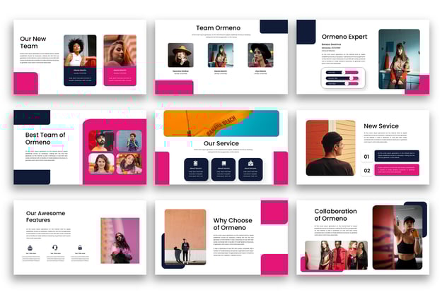 创意设计作品集展示PPT模板 - PPT派