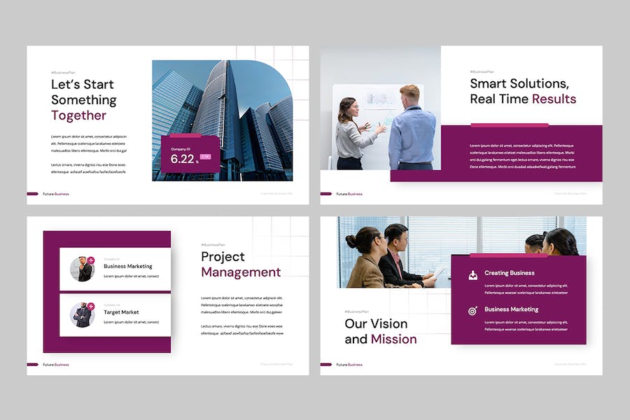 商业计划书项目方案PPT模板 - PPT派