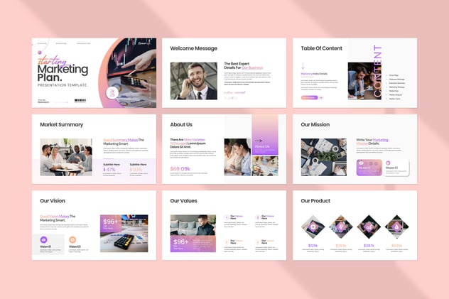 营销策划方案主题演讲Keynote模板 - PPT派