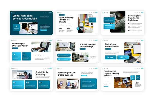 数字营销推广服务方案Keynote模板 - PPT派