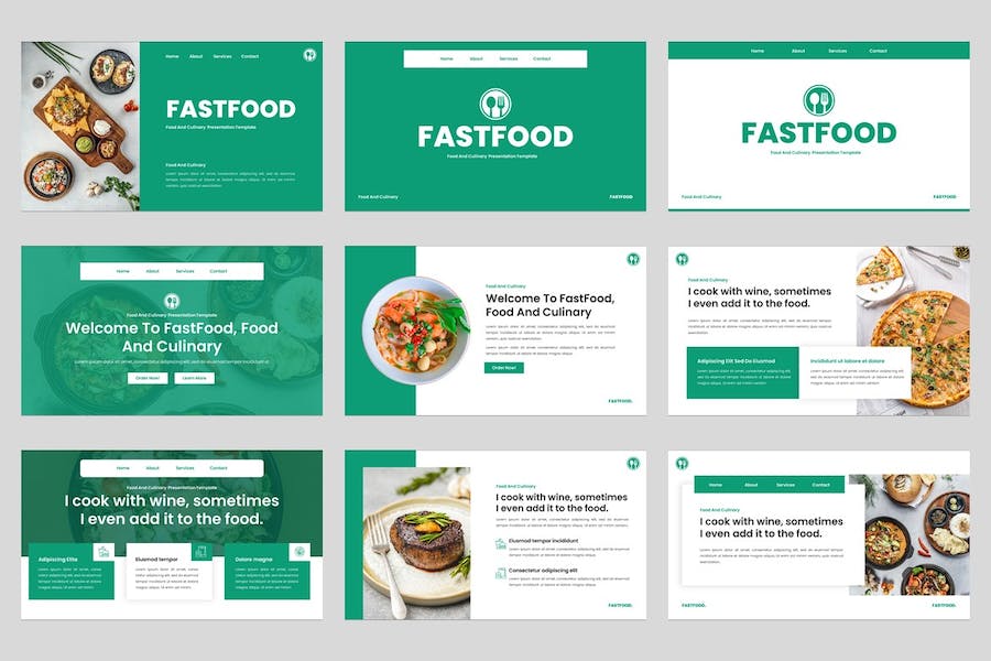 美食食品餐饮推介宣传PPT模板 - PPT派