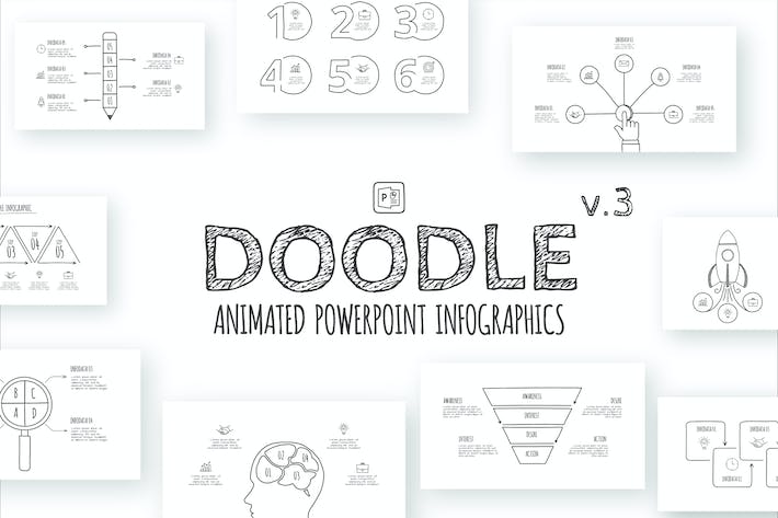 涂鸦动画信息图形图表讲述展示传播PPT模板 - PPT派