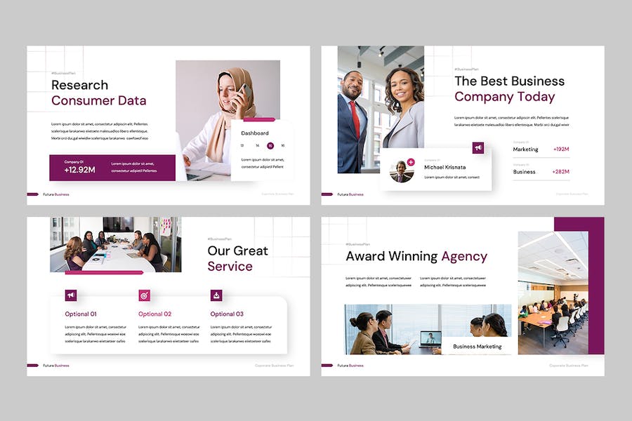 商业计划书项目方案PPT模板 - PPT派