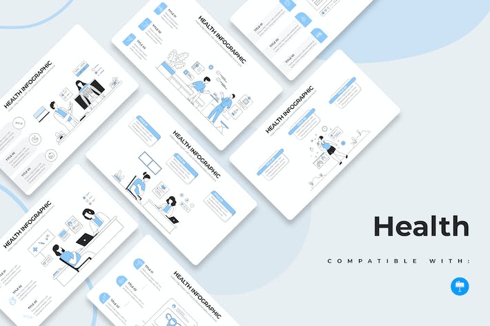 医疗健康护理保健信息图Keynote模板 - PPT派