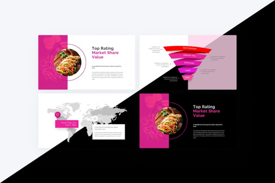 Lasagna-pink-creative-food-geometric-powerpoint - PPT派