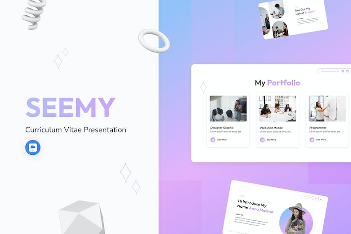 现代课程简历主题Keynote演示模板 - PPT派