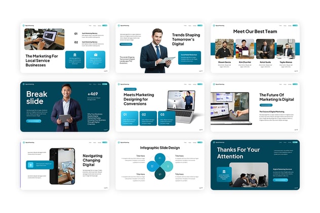 数字营销推广服务方案Keynote模板 - PPT派