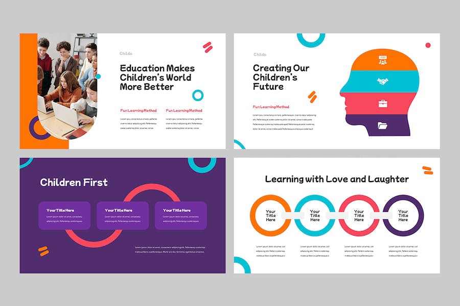 儿童教育幼儿园早教培训Keynote模板 - PPT派