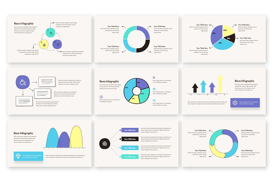纳米科技信息图形数据展示Keynote模板 - PPT派