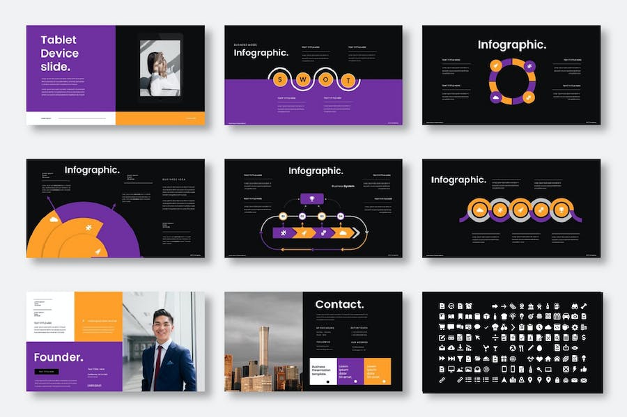 商务企业品牌营销推广Keynote模板 - PPT派