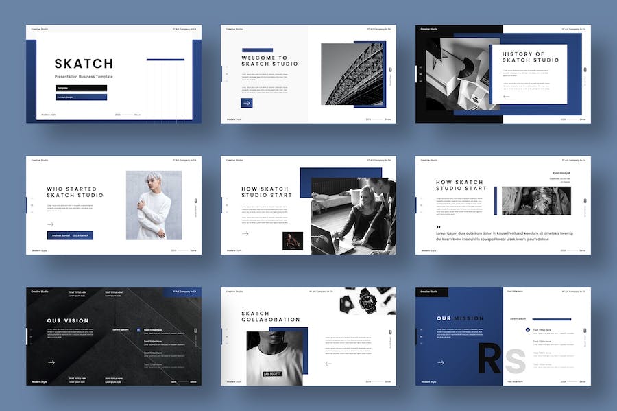 手绘创意商务企业介绍Keynote模板 - PPT派