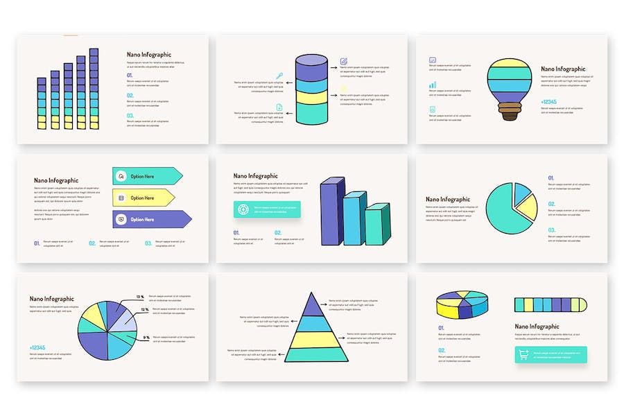 纳米科技信息图形数据展示Keynote模板 - PPT派