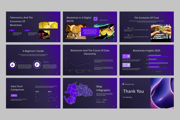 区块链技术解决方案商业计划书PPT模板 - PPT派