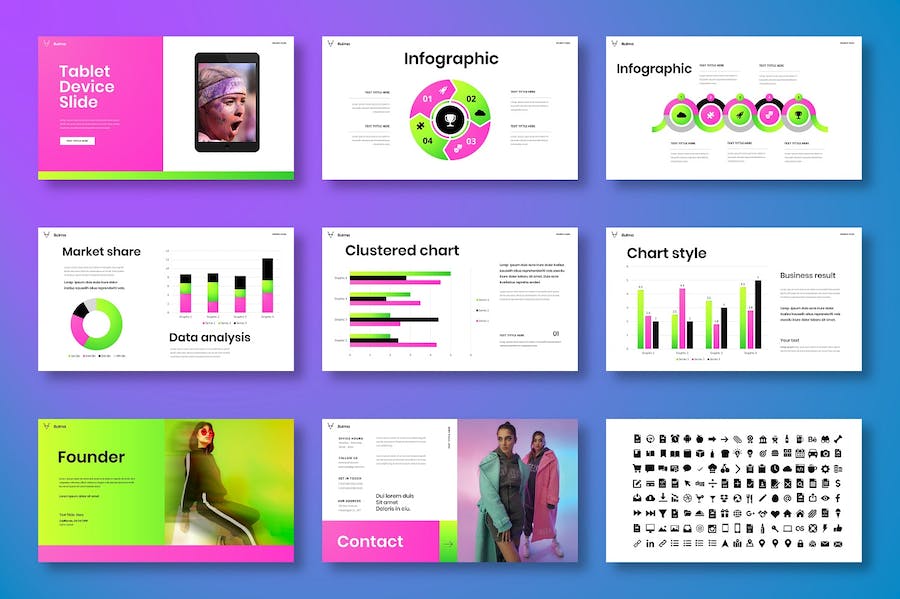 粉色时尚商务品牌营销PPT模板 - PPT派