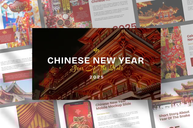 中国新年传统文化民俗展示PPT模板 - PPT派