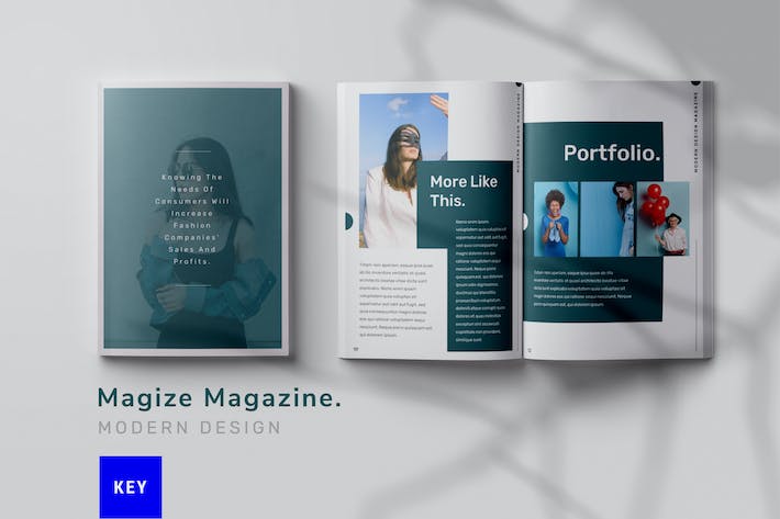 时尚杂志风格展示Keynote模板 - PPT派