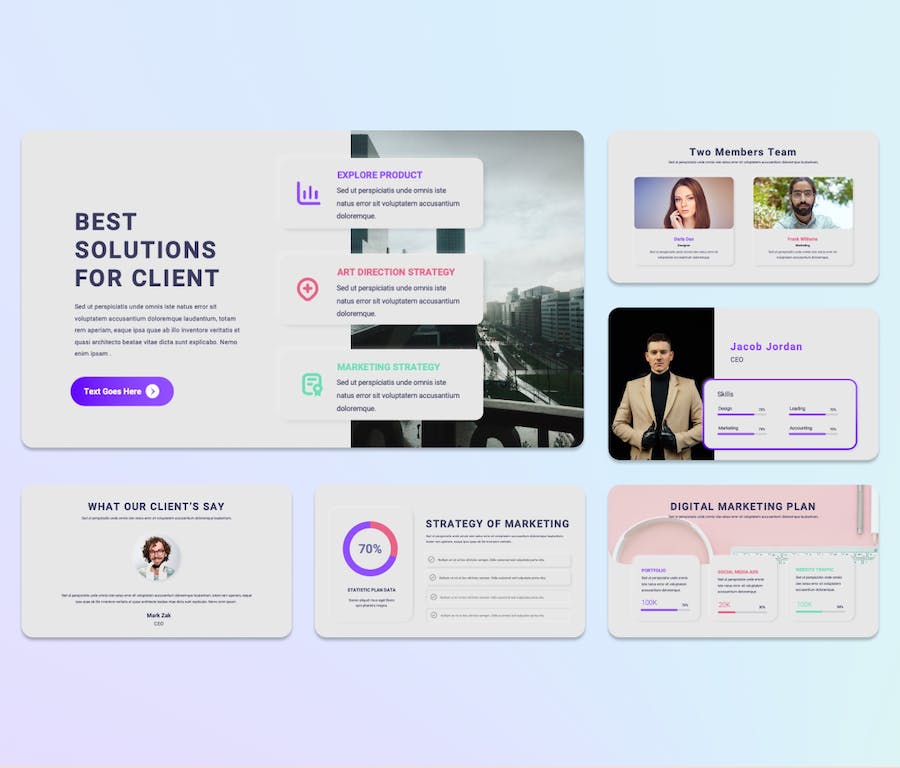 欧美销售数据分析报告高级PPT模板 - PPT派