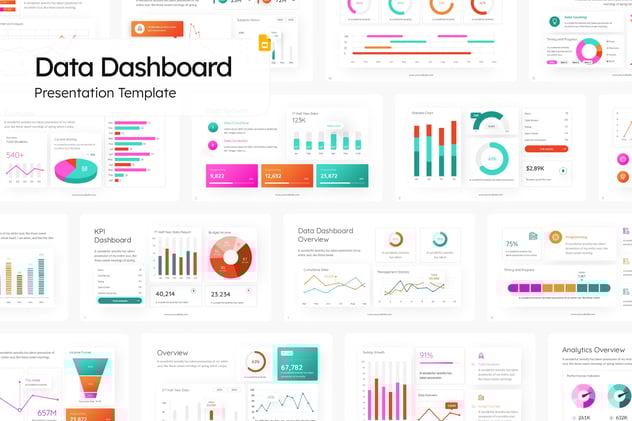 数据仪表板监控管理PPT模板 - PPT派