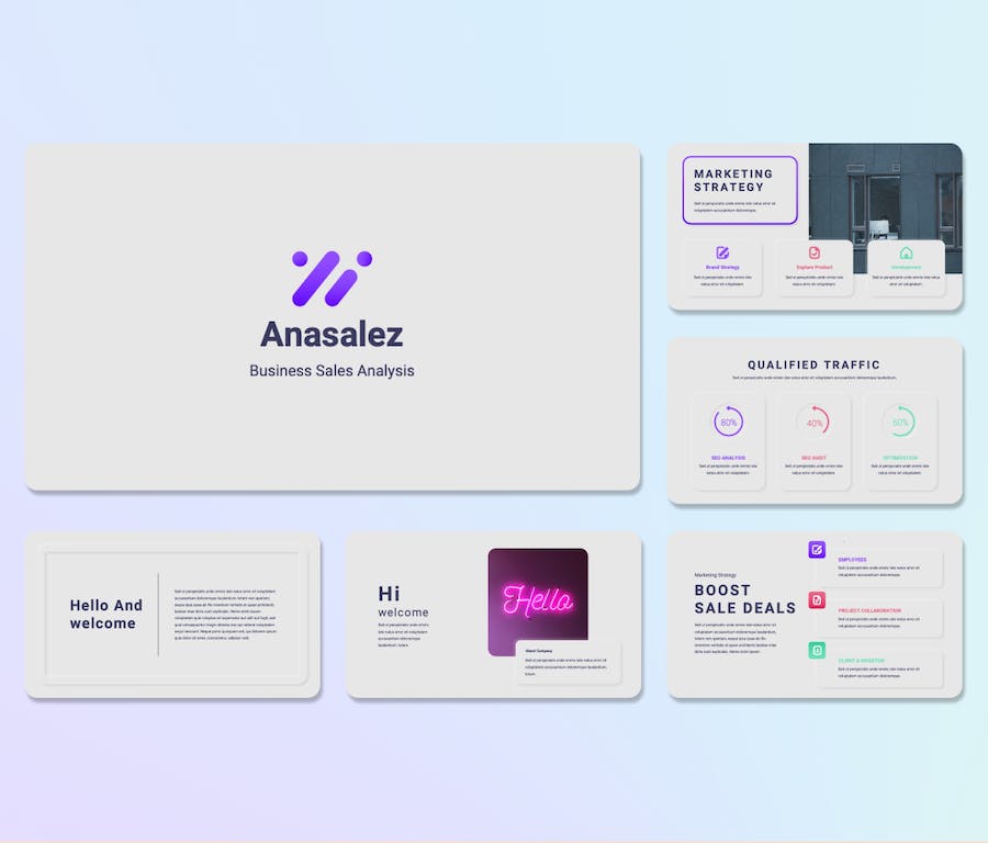 欧美销售数据分析报告高级PPT模板 - PPT派