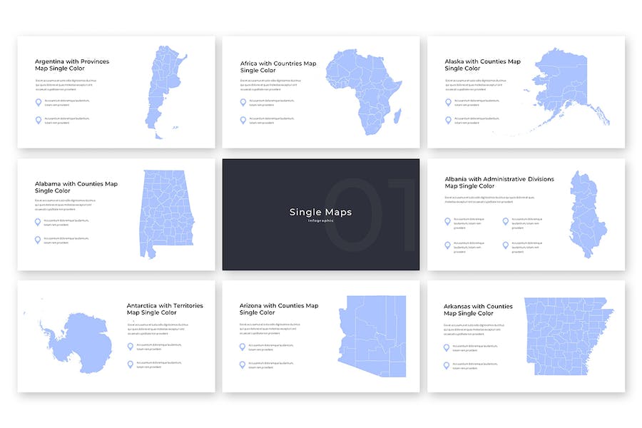 地理位置地点标记展示规划Keynote模板 - PPT派
