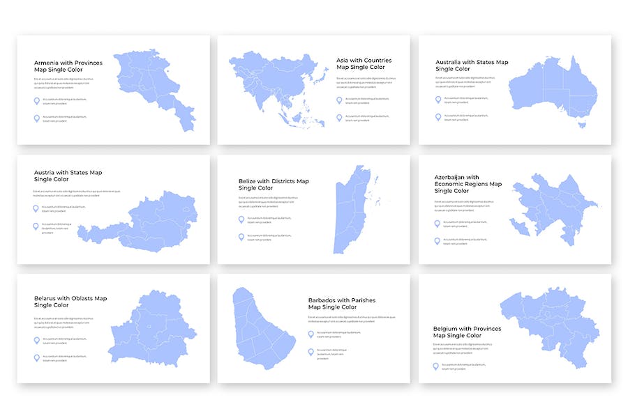 地理位置地点标记展示规划Keynote模板 - PPT派