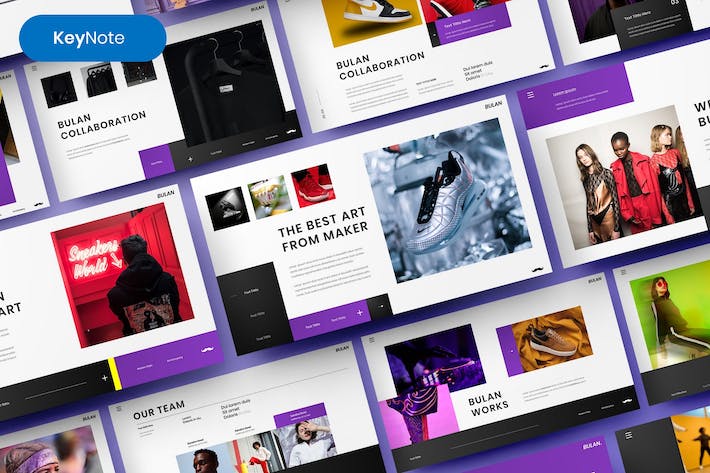 多彩图片展示商务提案Keynote模板 - PPT派