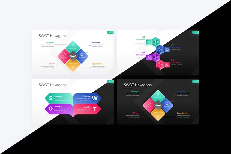 SWOT-信息图表-幻灯片-幻灯片-模板 - PPT派