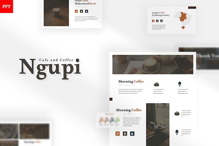 现代简约商务展示PPT模板 - PPT派