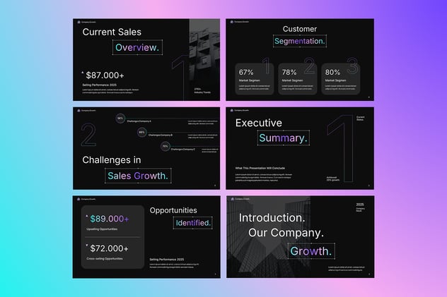 销售增长趋势分析报告PPT模板 - PPT派