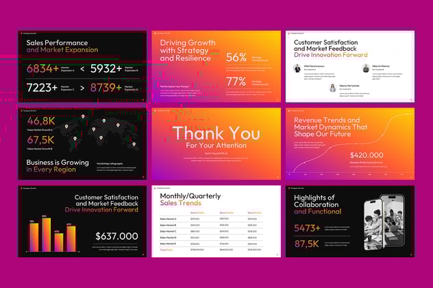 商务业务工作总结汇报PPT模板 - PPT派