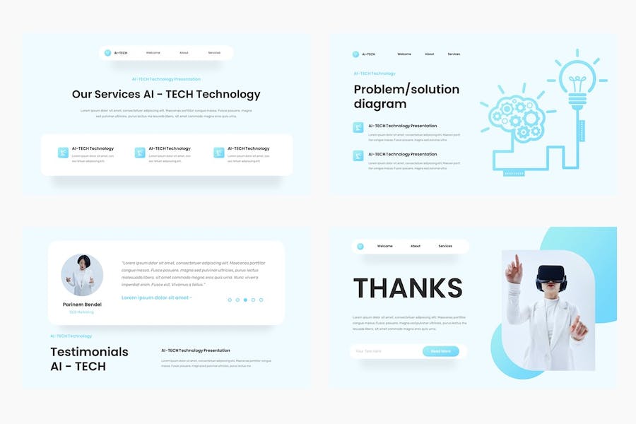 人工智能技术教学Keynote模板 - PPT派